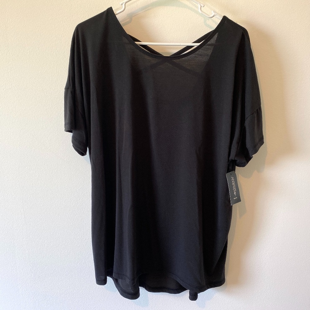 Ideology Plus Size Criss Cross Back Top